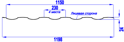 чертеж и размеры профиля монтекристо